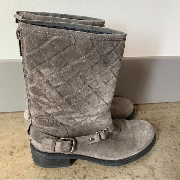 Aquatalia by Marvin K. Gray Quilted Boots Size 7 - Picture 4 of 9